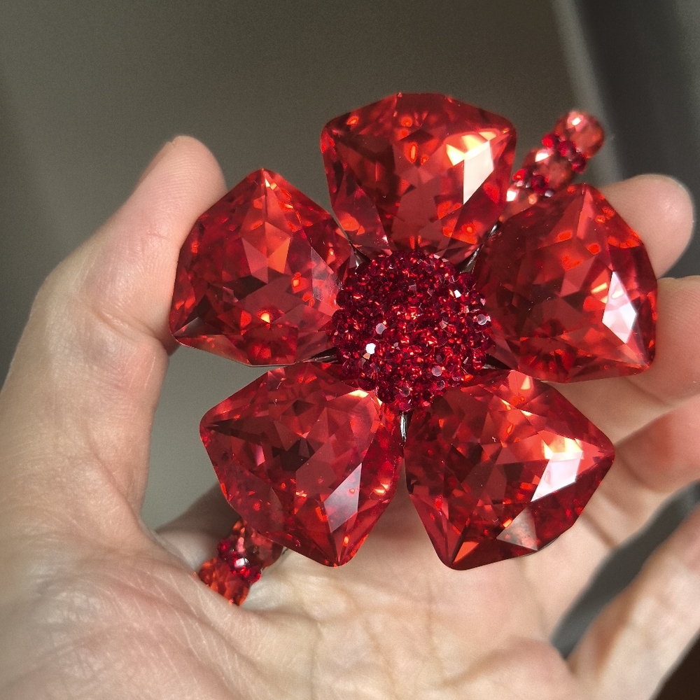 handmade swaroski crystal hair clip